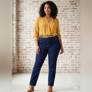 Old Navy High Rise Jeans Wow Straight Leg Blue Denim SZ 18